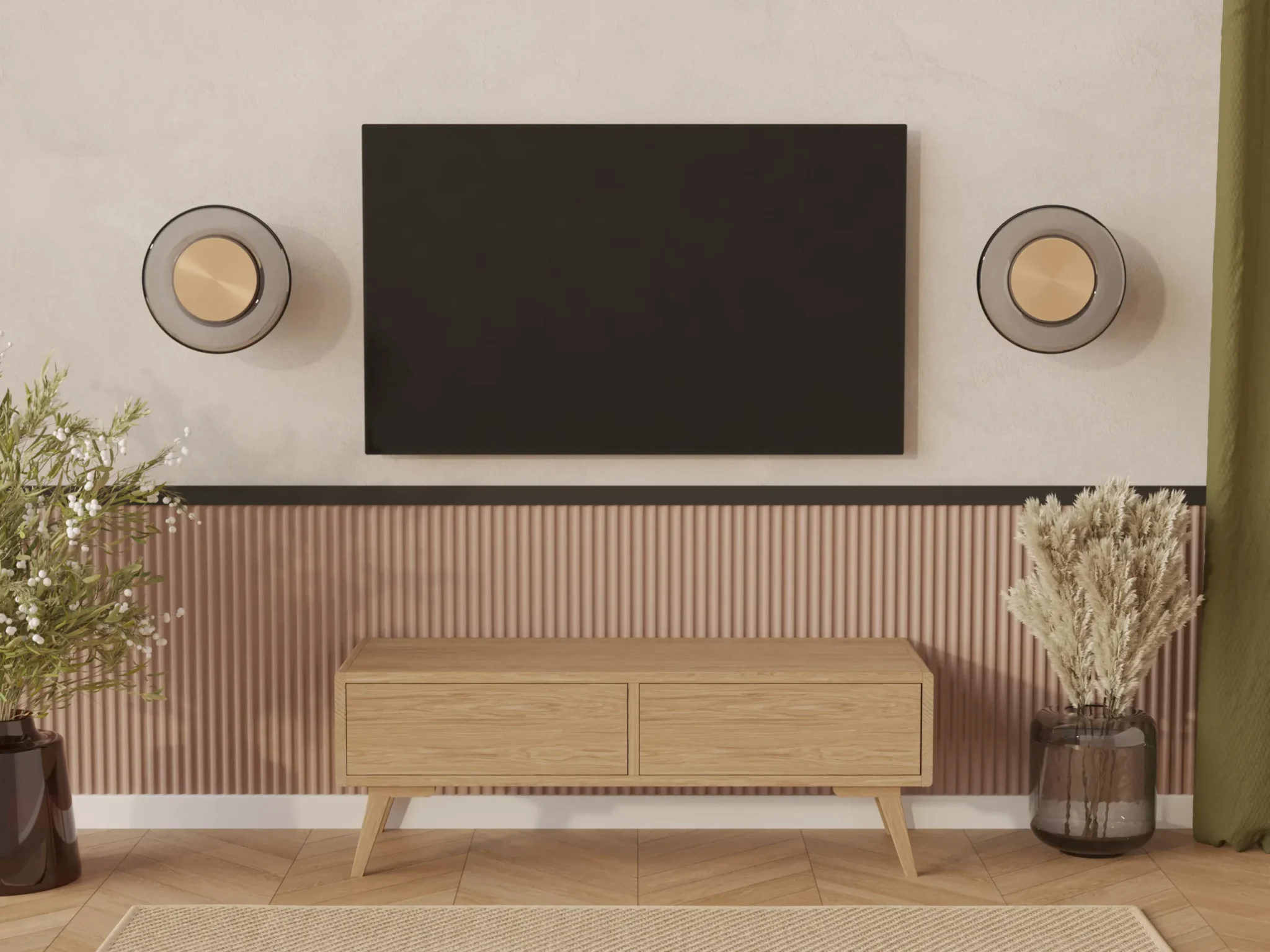 Drewniana Szafka Pod Telewizor 120 X 45 Cm