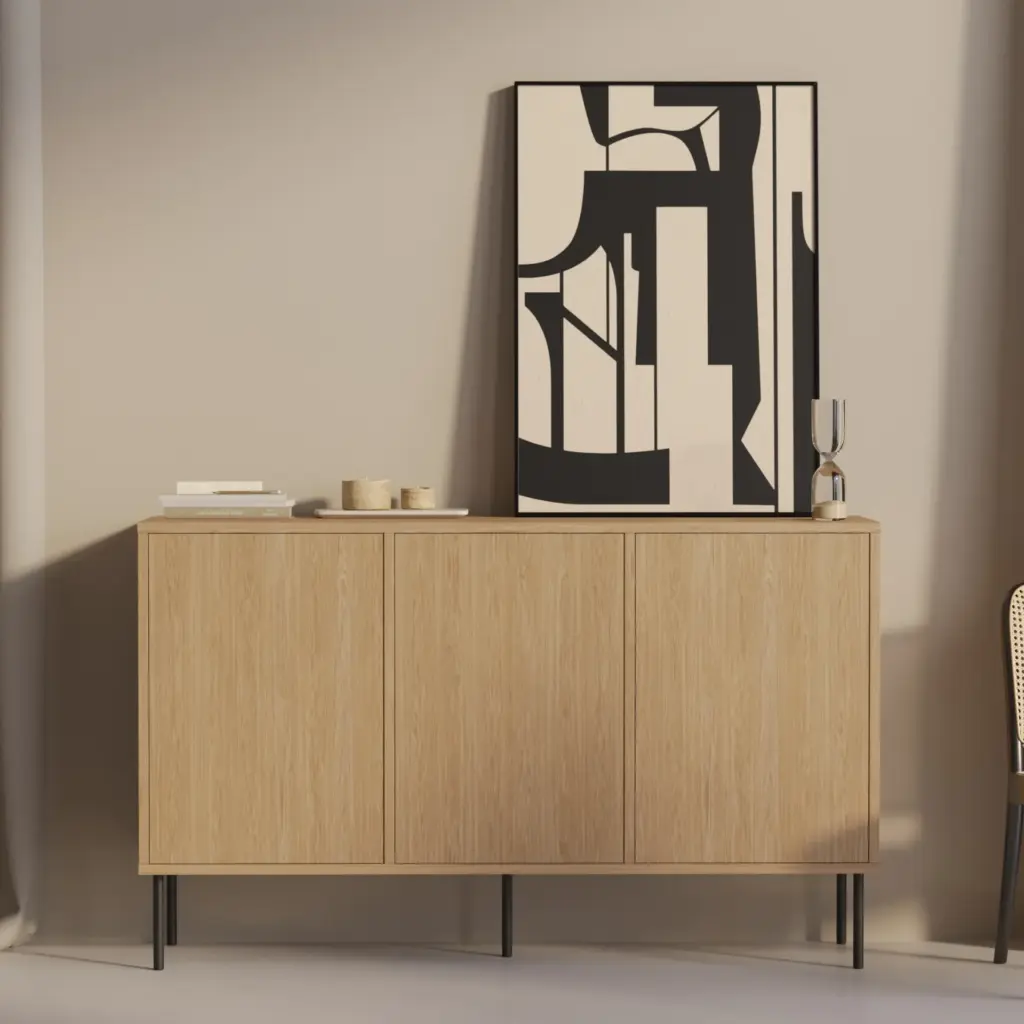 Komoda dębowa w stylu Loft 143 cm