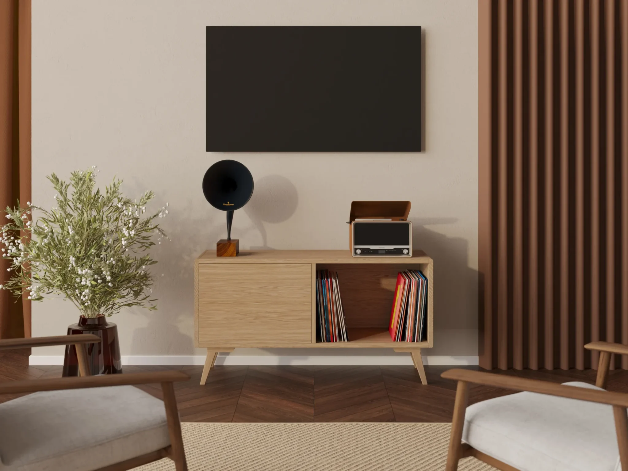 Nowoczesna Wysoka Komoda Rtv 120 Cm