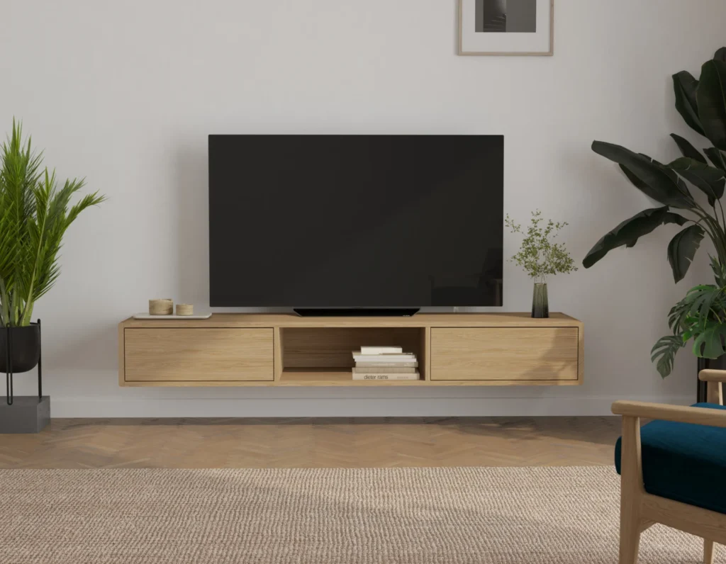 Szafka Rtv Wiszaca Debowa 180 X 45 Cm