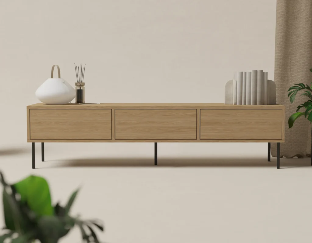 Szafka Rtv Wiszaca Debowa 180 X 45 Cm 2