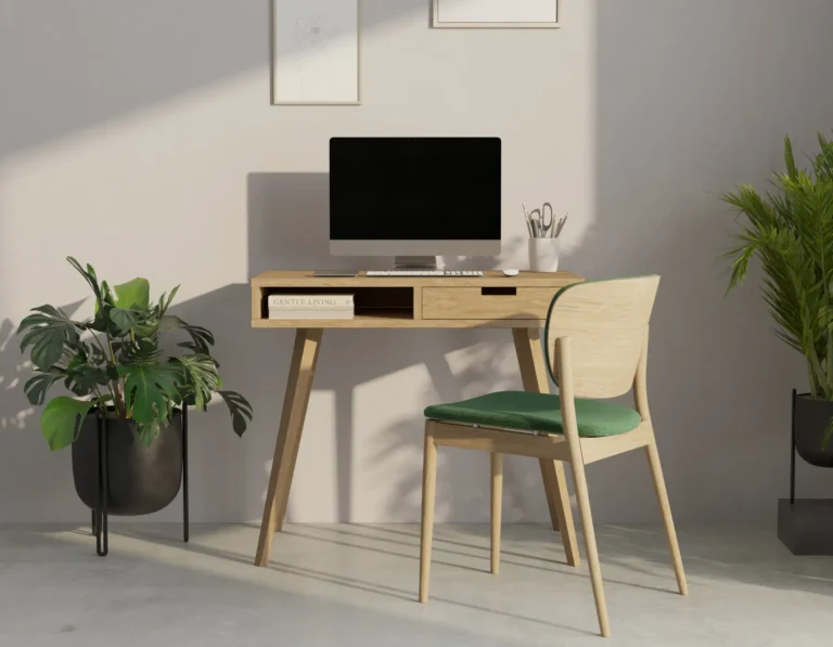 Biurko Debowe W Stylu Mid Century