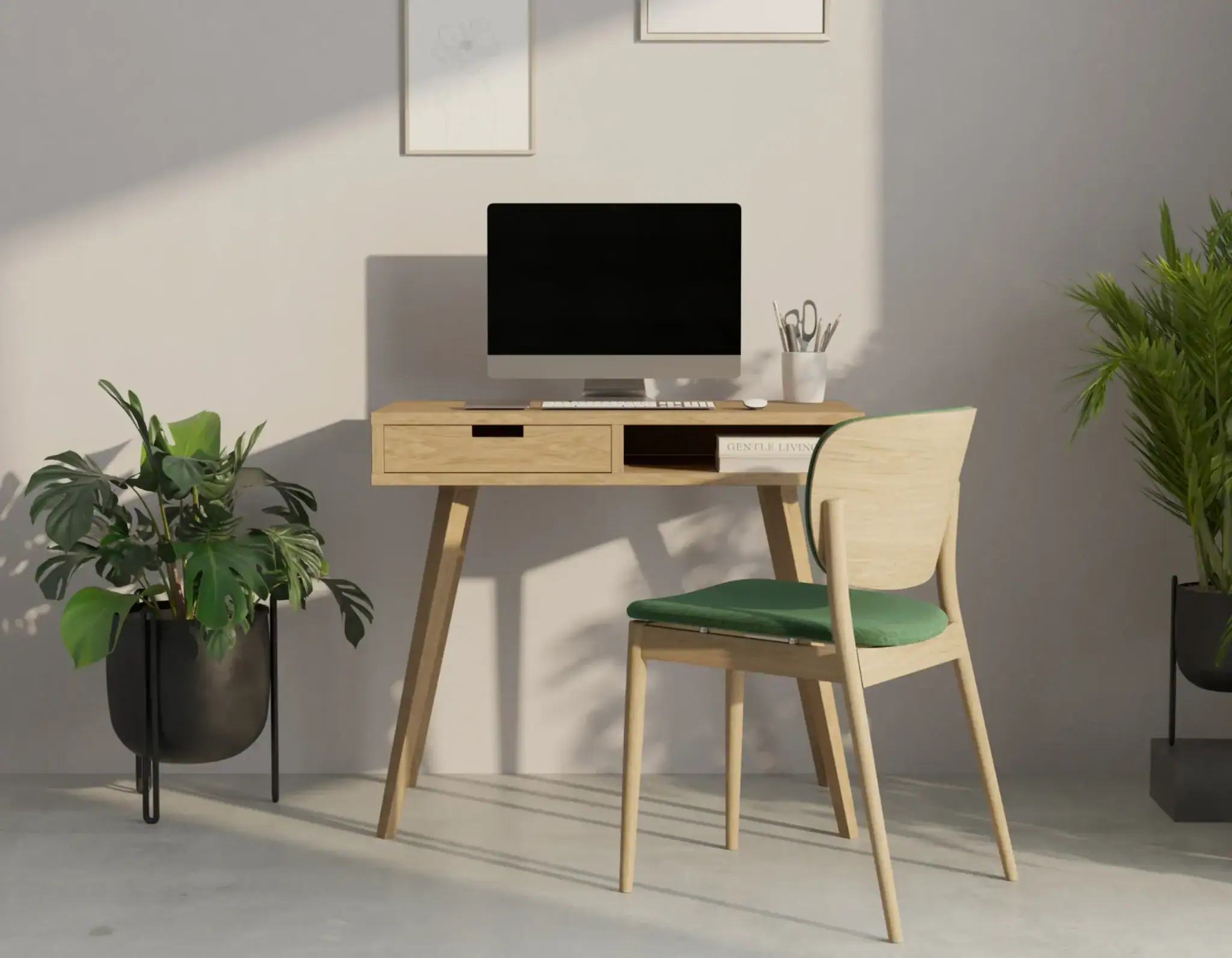 Biurko Z Drewna W Stylu Mid Century