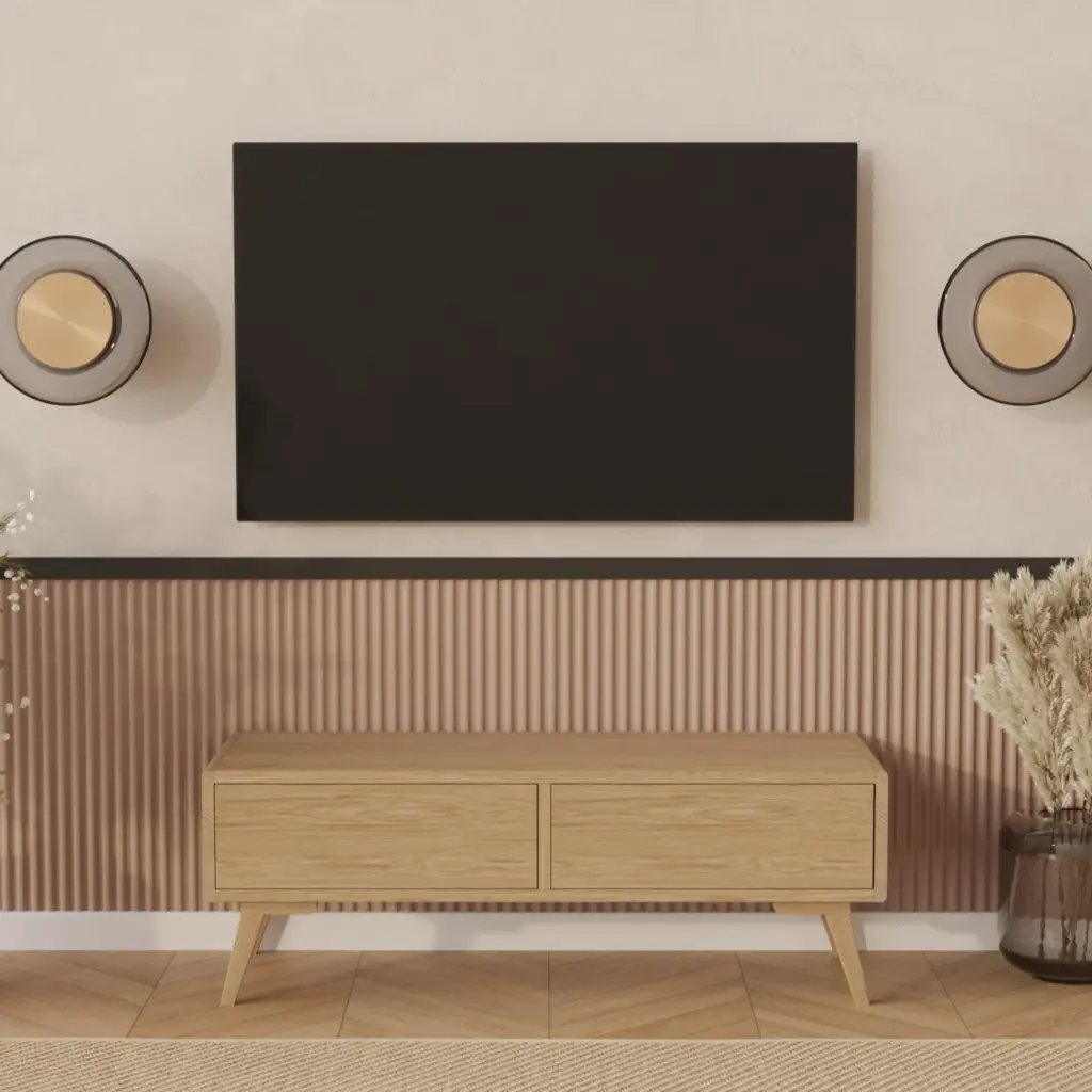 Drewniana szafka pod telewizor 120 x 45 cm