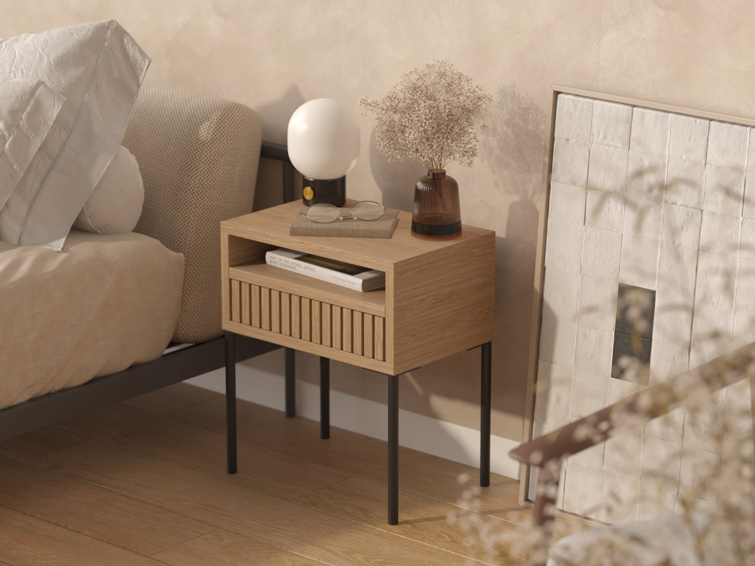 Szafka Nocna W Stylu Loft